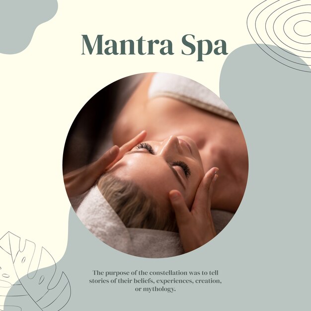 Instagram-Post mit eleganten Wellen im Spa