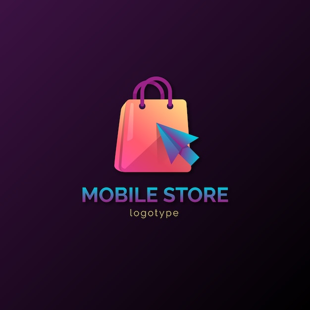 Instagram-shop-logo-design mit farbverlauf