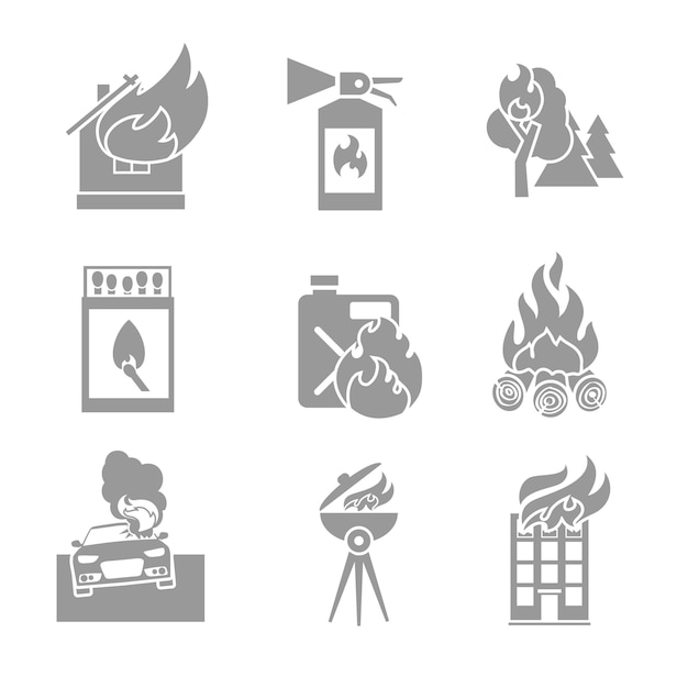 Kostenloser Vektor insurance icons, graue