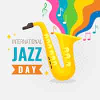 Kostenloser Vektor internationa jazz day event konzept