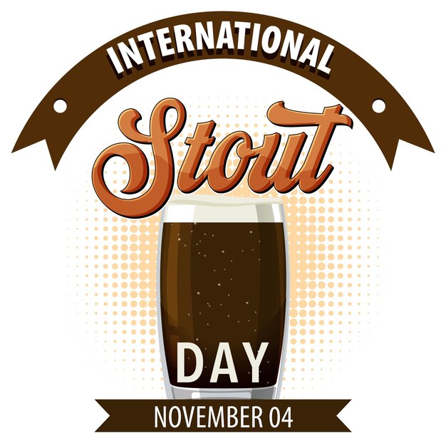 Kostenloser Vektor international stout day banner-design