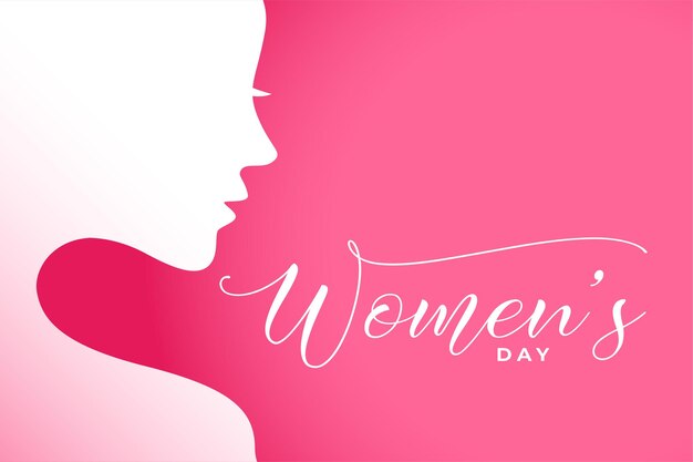 Internationale Frauentagsillustration mit Frauengesicht