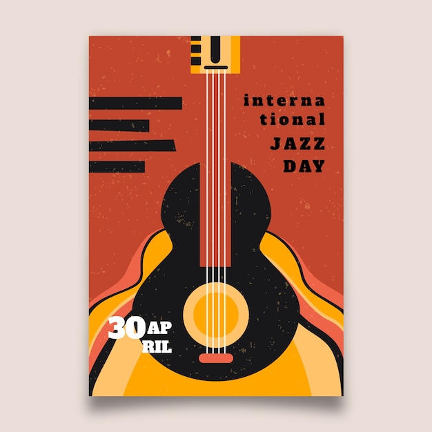 Internationale jazz day poster vorlage