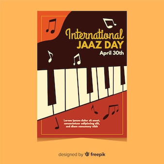 Internationale jazz-tag-poster-vorlage