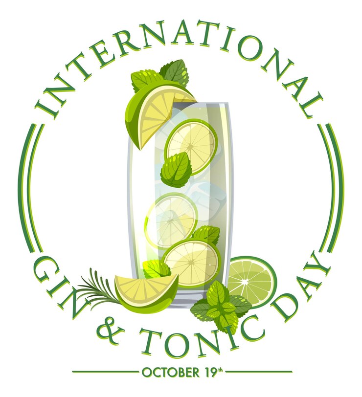 Kostenlose Vektor internationaler gin tonic day banner