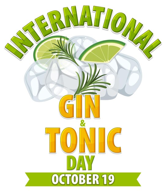 Internationaler gin-tonic-tag-banner-design