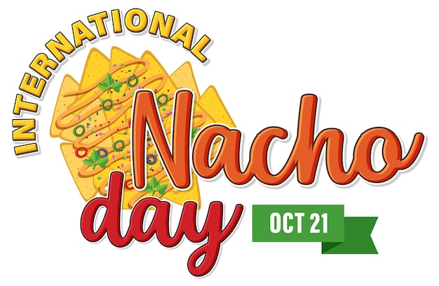 Internationaler nacho-tag-banner-design