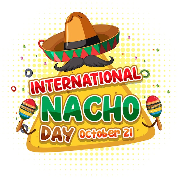 Internationaler nacho-tag-banner-design