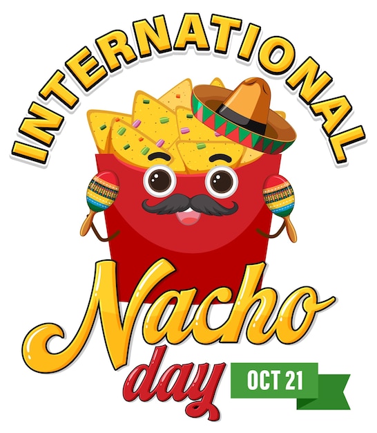 Internationaler nacho-tag-banner-design