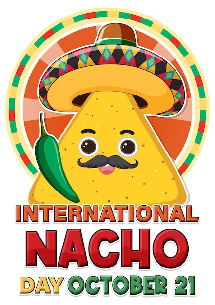 Internationaler nacho-tag-banner-design