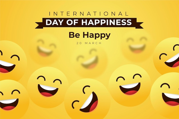 Internationaler Tag des Glücks Illustration