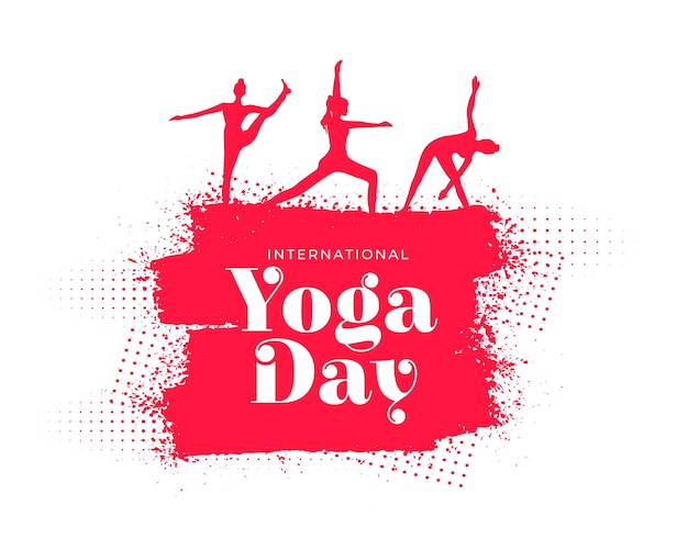 Internationaler Tag des Yoga-Hintergrunddesigns