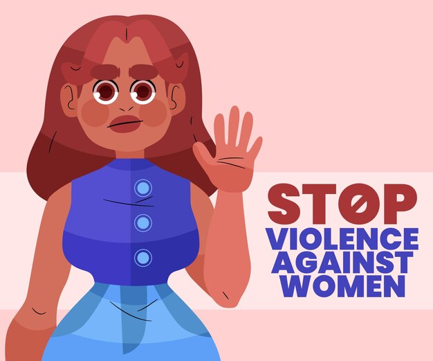 Internationaler Tag zur Beseitigung von Gewalt gegen Frauen Ereignisillustration