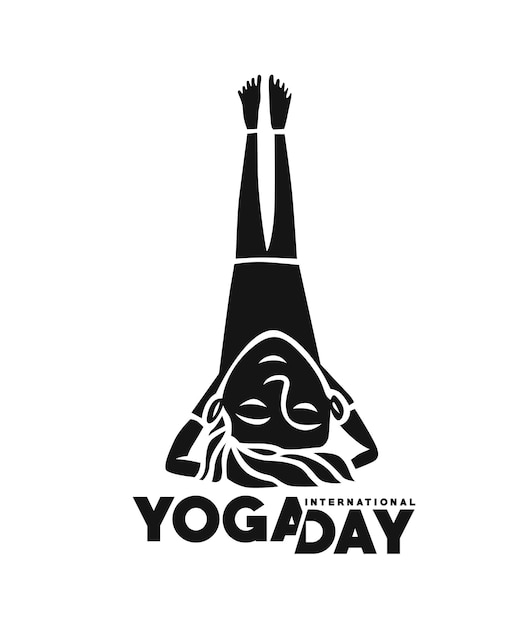 Internationaler Yoga-Tag Junger Mann meditiert Charakter-Vektor-Illustration