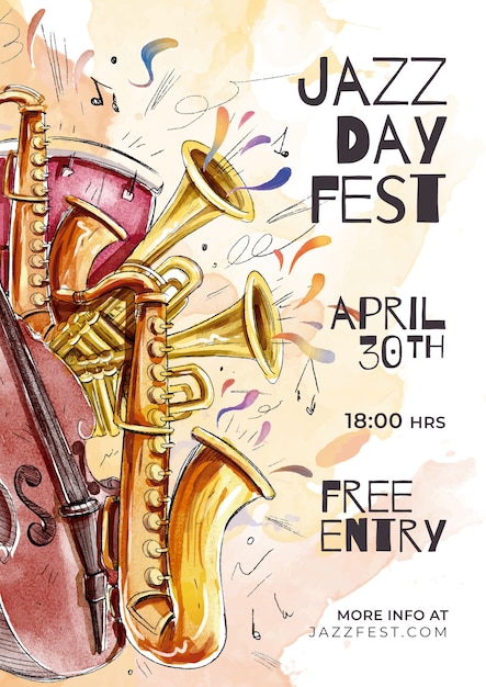 Internationales Jazz Day Template-Konzept