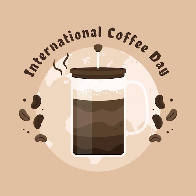 Internationales tag des kaffee-konzepts