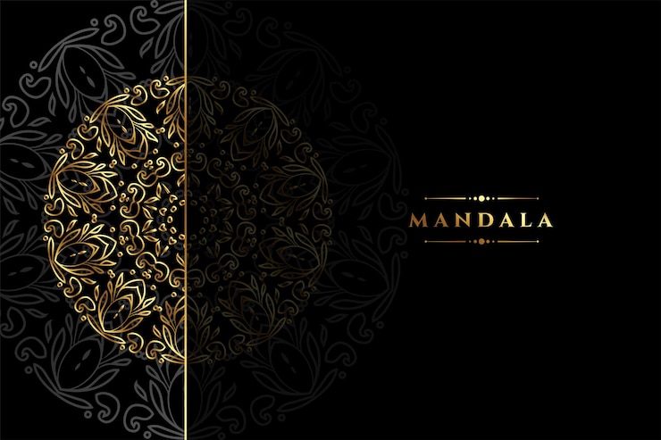 Kostenlose Vektor islamischer stil mandala-muster premium-hintergrund-design