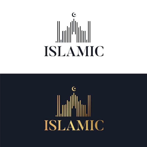 Kostenloser Vektor islamisches logo in zwei farben