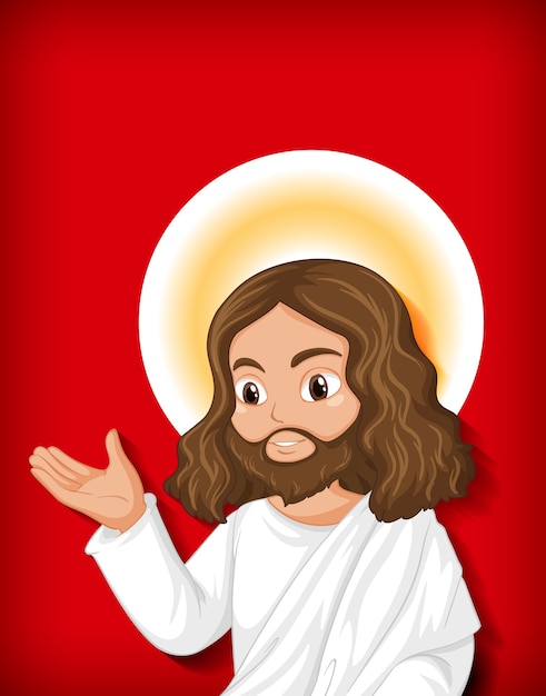 Isolierte Jesus-Zeichentrickfigur