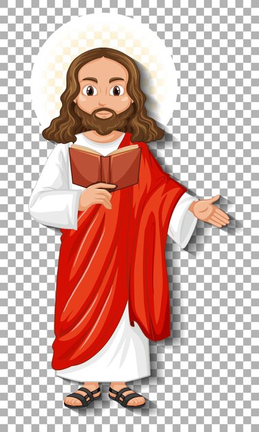 Isolierte Jesus-Zeichentrickfigur
