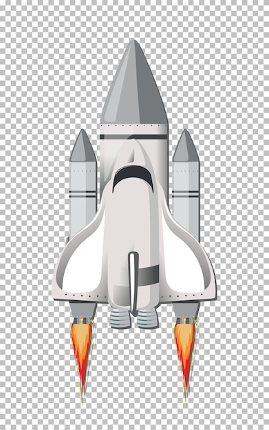 Kostenloser Vektor isolierte rakete auf transparent