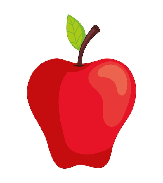 Isoliertes Symbol für frische Bio-Apfelfrüchte