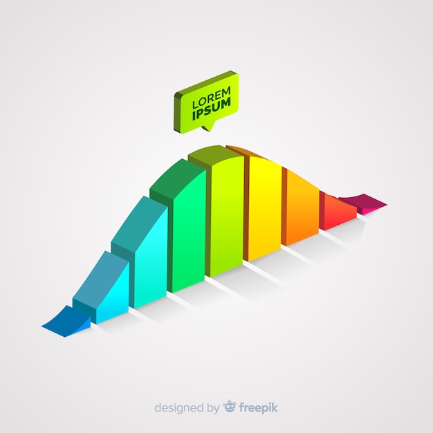 Isometrische Infographik Vorlage Hintergrund