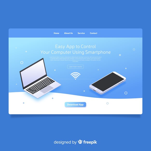 Isometrische Landingpage