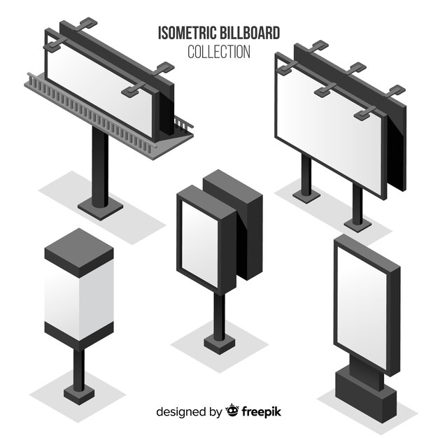 Isometrische Plakatwandsammlung