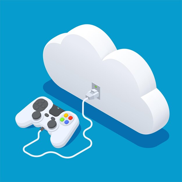 Isometrisches Gamepad mit Cloud