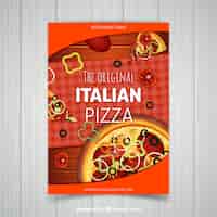 Kostenloser Vektor italienische pizza-broschüre