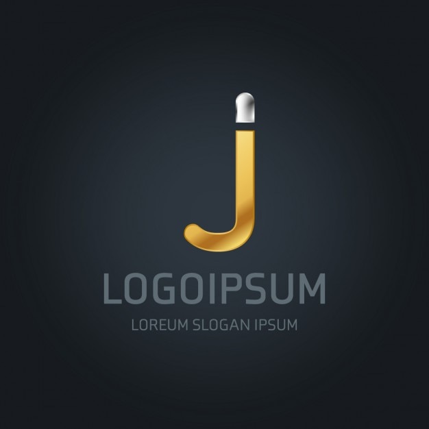 J logo gold und silber