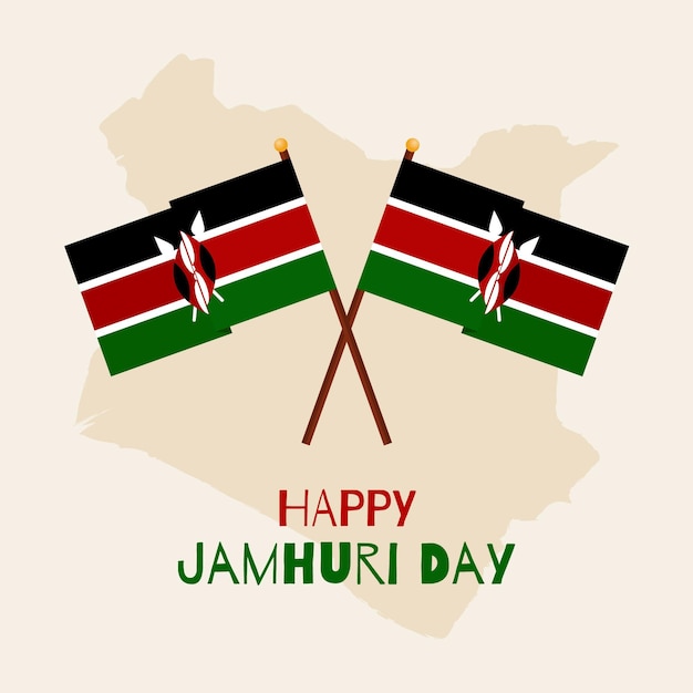 Jamhuri-tag mit flachem design