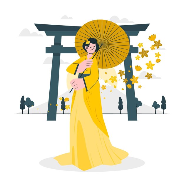 Japan-Konzeptillustration