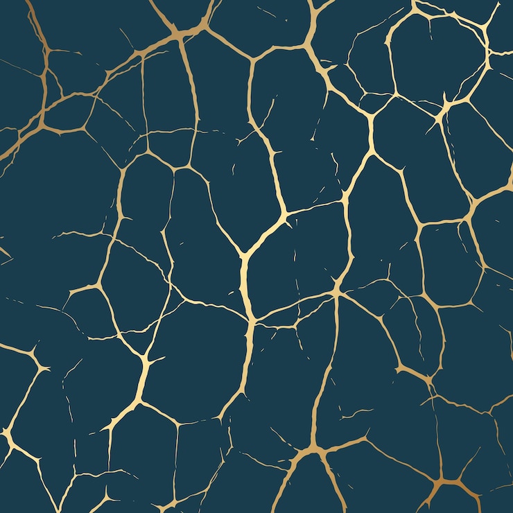 Kostenlose Vektor japanischer kintsugi-musterhintergrund