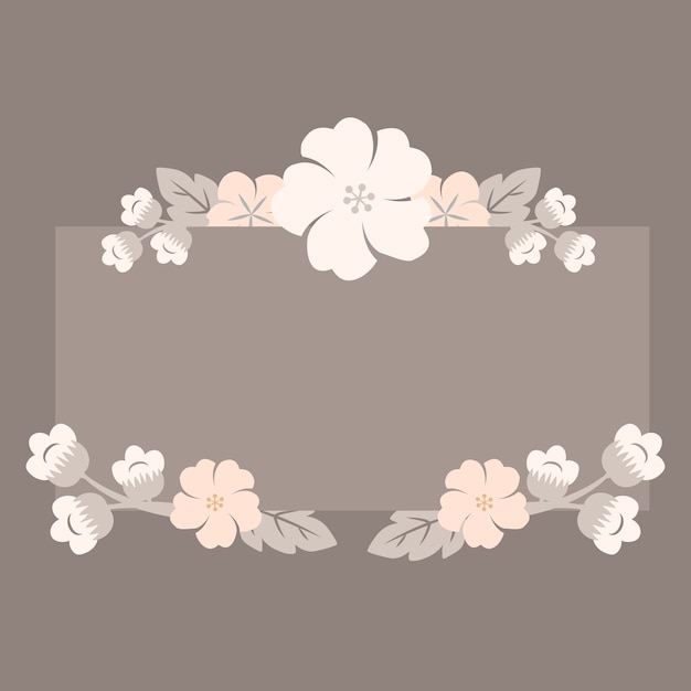 Japanischer Pastellblumenrahmen