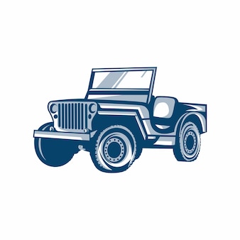 Jeep auto logo template design vector illustration