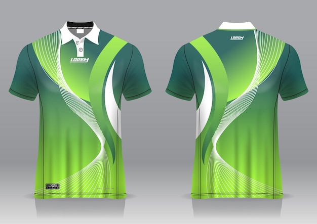 Jersey golf, vorder- und rückansicht, sportliches design ...