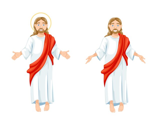 Der Aufstieg Von Jesus Christus Mit Blauem Himmel Premium Vektor