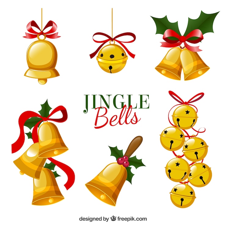 Kostenlose Vektor jingle bells set
