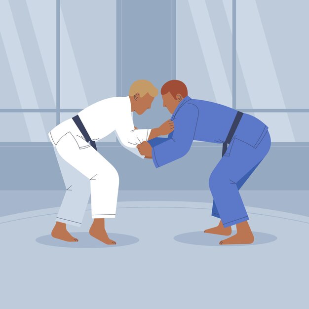 Jiu-Jitsu-Athleten kämpfen