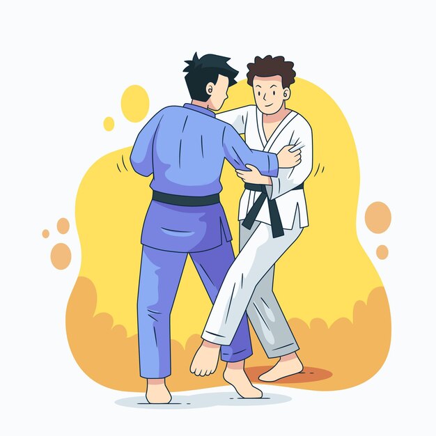 Jiu-Jitsu-Athleten kämpfen