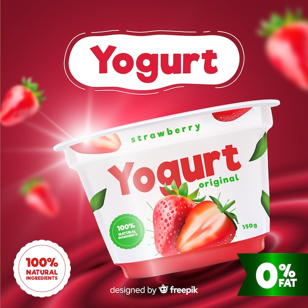Joghurt-anzeige
