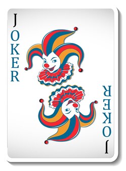 Joker spielkarte isoliert