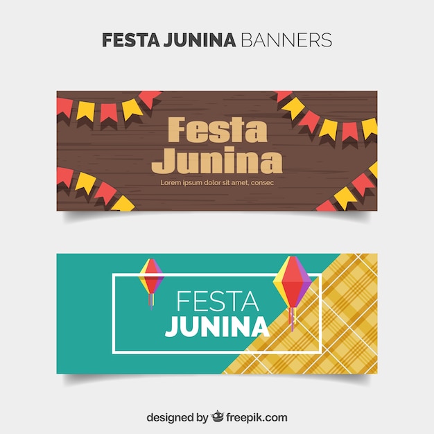 Kostenloser Vektor junkin party banner