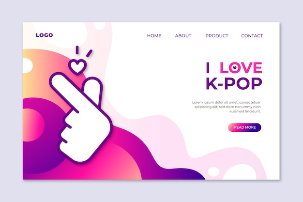 K-pop musik landing page vorlage