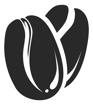 Kaffeebohnen-logo. dunkle arabische körnung. café-symbol