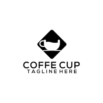 Kaffeetasse-logo-vorlage für café und restaurant. business-kaffee-logo-konzept-vektor