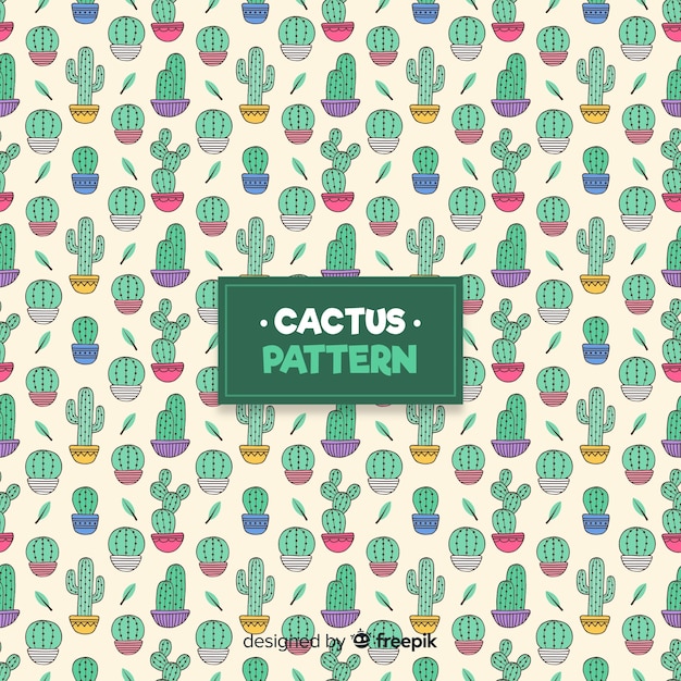Kostenloser Vektor kaktus-muster