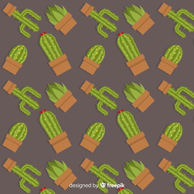 Kostenloser Vektor kaktus-muster